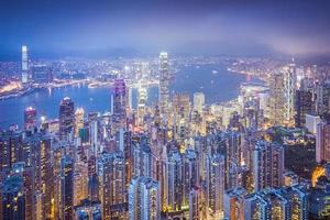 orizzonte della città di Hong Kong Cina