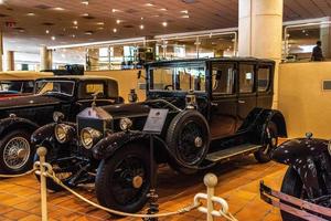 fontvieille, monaco - giu 2017 nero Rolls Royce argento fantasma 1921 nel monaco superiore macchine collezione Museo foto