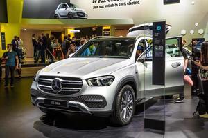 francoforte, Germania - settembre 2019 argento grigio mercedes-benz gle 350 de 4matica ibrido elettrico suv, iaa internazionale il motore mostrare auto mostra foto