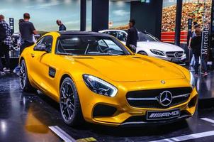 francoforte - settembre 2015 mercedes-benz sls amg presentata a iaa nel foto