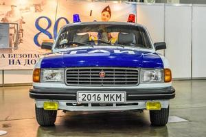 Mosca - ago 2016 gaz 31029 volga milizia polizia gai presentata a mia Mosca internazionale automobile salone su agosto 20, 2016 nel Mosca, Russia foto