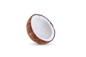 Noce di cocco isolato su un' bianca sfondo. foto