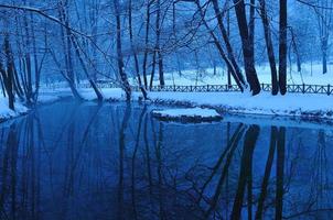 presto mattina a bellissimo inverno giorno foto