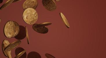 la criptovaluta bitcoin 3d rendering per contenuti aziendali. foto