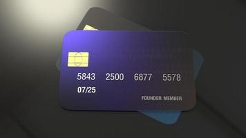 rendering 3d della carta di credito per il concetto di business. foto