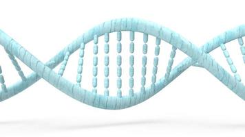 DNA blu su sfondo bianco per il rendering 3d di concetto medico. foto