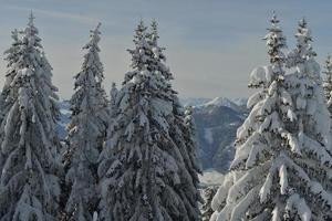 paesaggio invernale di montagna foto