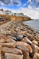 pietre su il spiaggia di antico medina, Hammamet, tunisia, meditare foto