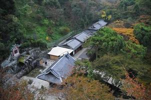 uccello occhio Visualizza prospettiva di giapponese antico edifici nel kyoto foto