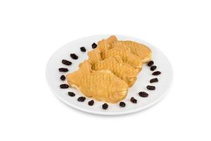 taiyaki torte su bianca sfondo, giapponese pasticceria, ritaglio sentiero foto