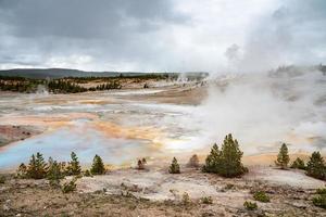 bacino del geyser norris nel parco nazionale di Yellowstone foto