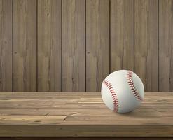 baseball palla su di legno sfondo foto