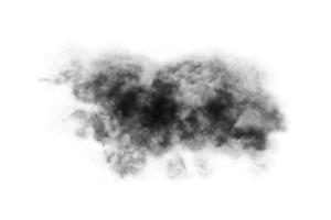 strutturato fumo, astratto nero, isolato su bianca sfondo foto