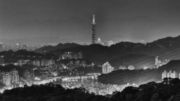 skyline della città di taipei foto