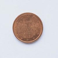 moneta spagnola da 2 centesimi foto