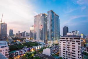 vista aerea con costruzione moderna in Tailandia. foto