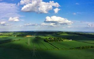 riprese aeree e vista dall'alto della campagna britannica, riprese del drone foto