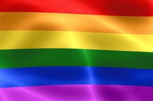 lgbt Comunità simbolo nel arcobaleno colori. arcobaleno orgoglio bandiera illustrazione. foto