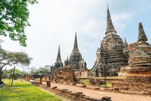 wat phra sri sanphet tempio nel distretto del parco storico di sukhothai, un sito del patrimonio mondiale dell'unesco in thailandia foto