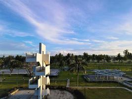 bellissimo aereo Visualizza, naturale panorama su il costa di pangandaran-indonesiano. foto