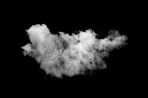 nube isolato su nero sfondo, strutturato fumo, spazzola nuvole, astratto nero foto