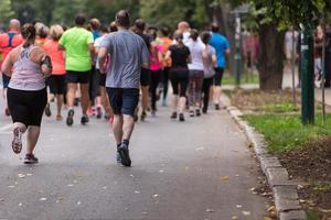 corridori squadra su mattina formazione foto