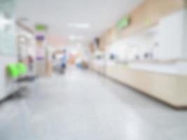 sfocatura astratta dello sfondo dell'ospedale foto