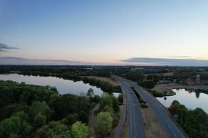 bellissimo aereo Visualizza di bellissima lago a Milton keynes Inghilterra UK foto