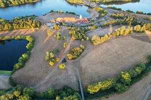 bellissimo aereo Visualizza di bellissima lago a Milton keynes Inghilterra UK foto