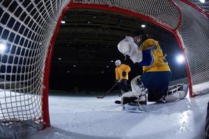 ghiaccio hockey portiere foto