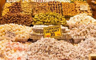 Turco delizie a partire dal Spezia bazar, Istanbul foto