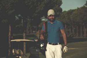 giocatore a piedi e trasporto golf Borsa foto