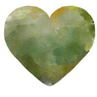 leggero verde cuore acquerello dipingere macchia sfondo foto