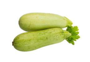 zucchine su sfondo bianco foto