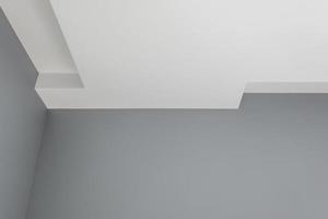 dettaglio di angolo soffitto cornice con intricato corona modanatura. foto