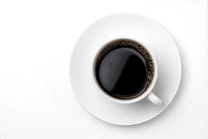 nero caffè nel il bianca caffè tazza foto