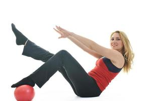 donna fitness isolato foto