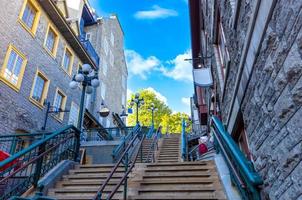 canada, attrazioni turistiche della vecchia città di Quebec, città bassa di Petit Champlain e quartiere dello shopping foto