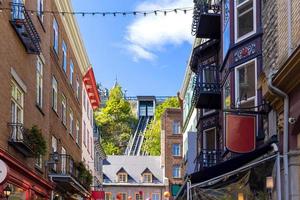 canada, attrazioni turistiche della vecchia città di Quebec, città bassa di Petit Champlain e quartiere dello shopping foto