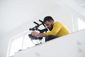 videografo al lavoro foto