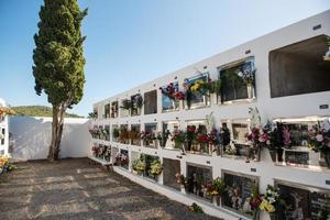 vecchio bianca Chiesa di Santa ange de la corona, ibiza, Spagna. foto