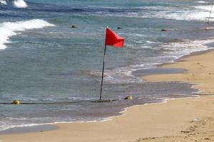 costa del Mar Mediterraneo nel nord di Israele. foto