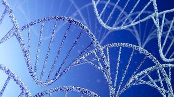 dna struttura. dna biotecnologia scienza medicina genetico concetto. 3d interpretazione foto