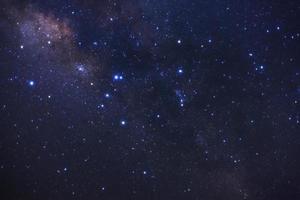 chiaramente galassia della Via Lattea a phitsanulok in Thailandia. fotografia a lunga esposizione.con grana foto