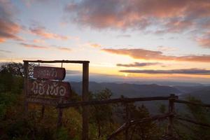 phu chi phur punto di vista , mae hong figlio settentrionale, Tailandia. foto