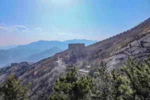 grande parete di Cina nel autunno stagione nel Pechino città cina.grande parete di Cina uno di il 7 meraviglie di il mondo foto