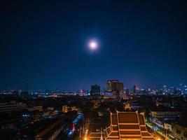 bangkok paesaggio urbano Visualizza a partire dal d'oro montare a wat saket tempio thailandia.il punto di riferimento viaggio destinazione di bangkok città Tailandia foto