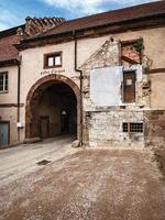 vecchio strade e medievale villaggio marmottiere, Alsazia foto