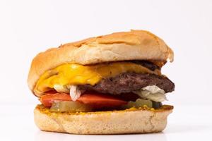 hamburger di fast food foto