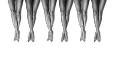 gruppo di Bellissima, liscio Da donna gambe dopo laser capelli rimozione. trattamento, tecnologia concetto foto